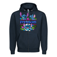 Navy preview flower stitch blue preschool Zipper Hoodie - AdoDesignShop