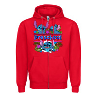Red preview flower stitch blue preschool Zipper Hoodie - AdoDesignShop