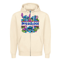 Sandshell preview flower stitch blue preschool Zipper Hoodie - AdoDesignShop
