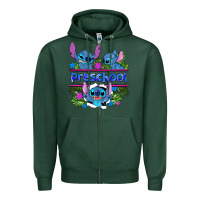 Preview Flower Stitch Blue Preschool Zipper Hoodie | Teevron