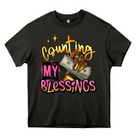 Asphalt counting my blessings afro hands Heavy Core Tee - RanaPortraitStore