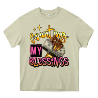 Mossy counting my blessings afro hands Heavy Core Tee - RanaPortraitStore