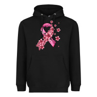Black pink cancer ribbon Heavyweight Hoodie - AdoDesignShop