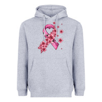 Heather Grey pink cancer ribbon Heavyweight Hoodie - AdoDesignShop