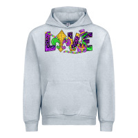 Heather Grey mardi gras love Urban Hoodie - JahusDesignShop