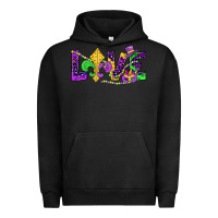 Pigment Black mardi gras love Urban Hoodie - JahusDesignShop