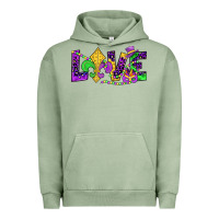 Pigment Oil Green mardi gras love Urban Hoodie - JahusDesignShop