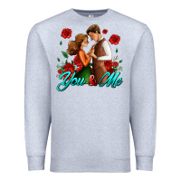 Heather Grey you and me Premium Sweatshirt - AdoDesignShop