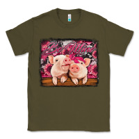 Army Green be mine valentine's day pigs Classic Tee - Jasminsmagicworld