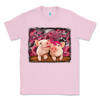Bubblegum Pink be mine valentine's day pigs Classic Tee - Jasminsmagicworld