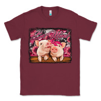 Burgundy be mine valentine's day pigs Classic Tee - Jasminsmagicworld