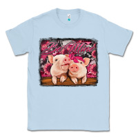 Dusty Blue be mine valentine's day pigs Classic Tee - Jasminsmagicworld