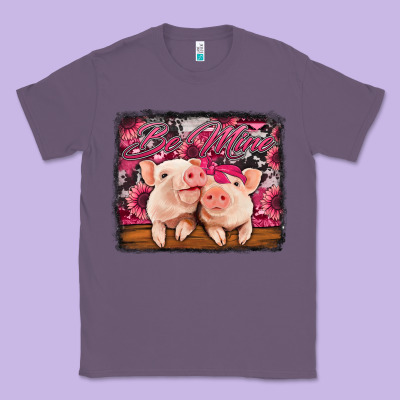 Be Mine Valentine's Day Pigs Classic Tee Designed By Jasminsmagicworld