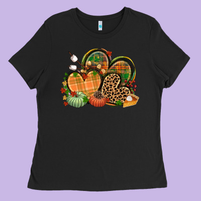 Fall Heart Ladies Tee Designed By Cowgirlartshop