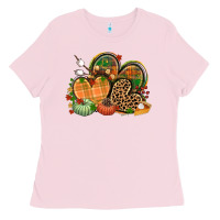 Bubblegum Pink fall heart Ladies Tee - CowGirlArtShop
