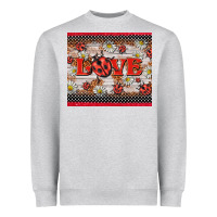 Heather Grey love ladybug Heavyweight Sweatshirt - BarkalooDesign