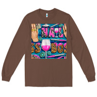 Chestnut nail boss money hand and wine with gemstone leopard and zebra seamless Long Sleeve Tee - BundleAndBundleShop