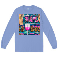 Colony Blue nail boss money hand and wine with gemstone leopard and zebra seamless Long Sleeve Tee - BundleAndBundleShop