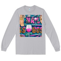 Moon Dust nail boss money hand and wine with gemstone leopard and zebra seamless Long Sleeve Tee - BundleAndBundleShop