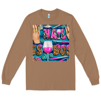 Toasted Coconut nail boss money hand and wine with gemstone leopard and zebra seamless Long Sleeve Tee - BundleAndBundleShop