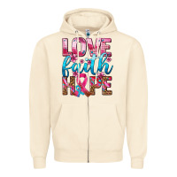 Sandshell love faith hope with cancer ribbon  ado Zipper Hoodie - AdoDesignShop