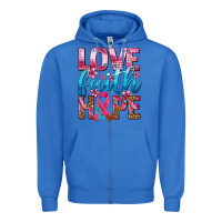 True Royal love faith hope with cancer ribbon  ado Zipper Hoodie - AdoDesignShop
