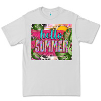 Dove Grey hello summer with cowhide Premium Tee - TumblerDesignByShophia