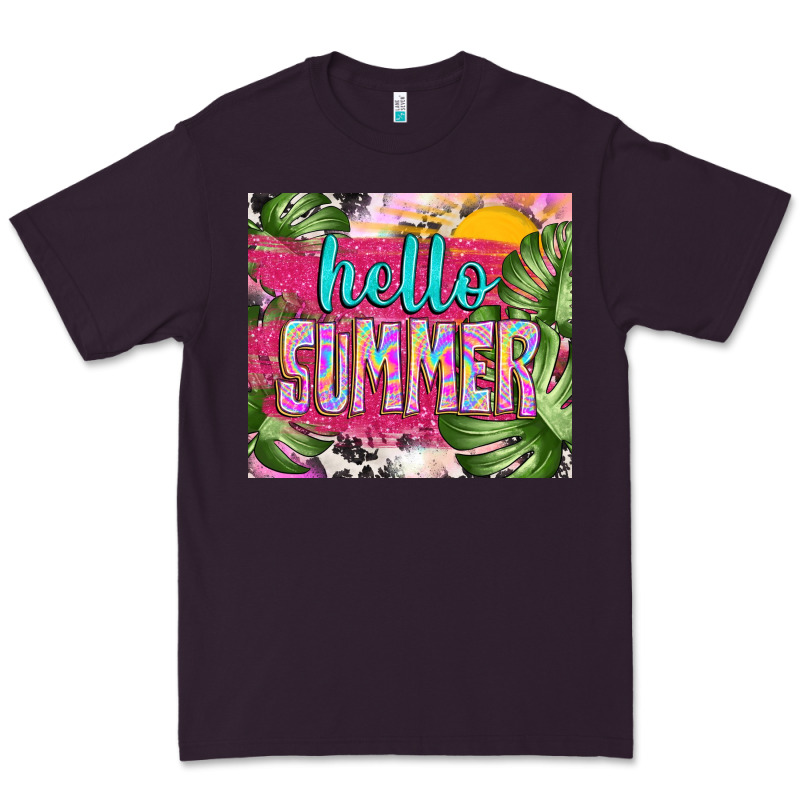 Hello Summer With Cowhide Premium Tee by TumblerDesignByShophia | Teevron