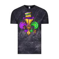 Cloud Black fleur de lis Vintage Tee - OliviaCreatesArt