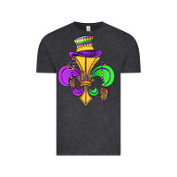 Vintage Black fleur de lis Vintage Tee - OliviaCreatesArt
