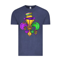 Vintage Denim fleur de lis Vintage Tee - OliviaCreatesArt