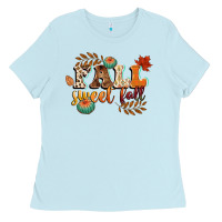 Baby Blue fall sweet fall Ladies Tee - CowGirlArtShop