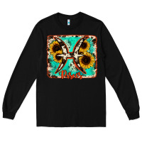 Black pisces turquoise cowhide Long Sleeve Tee - RanaPortraitStore