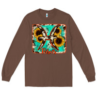 Chestnut pisces turquoise cowhide Long Sleeve Tee - RanaPortraitStore