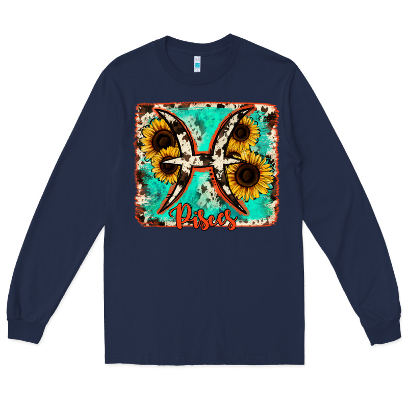 Pisces Turquoise Cowhide Long Sleeve Tee by RanaPortraitStore | Teevron