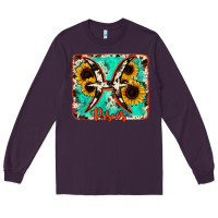 Plum pisces turquoise cowhide Long Sleeve Tee - RanaPortraitStore