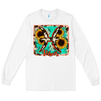 White pisces turquoise cowhide Long Sleeve Tee - RanaPortraitStore