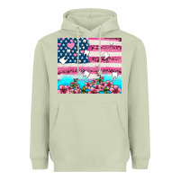 Matcha american flag and teeth with flowers Heavyweight Hoodie - AdoDesignShop