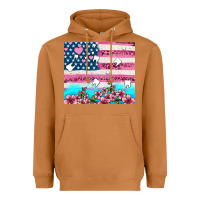 Meerkat american flag and teeth with flowers Heavyweight Hoodie - AdoDesignShop