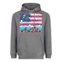 Storm american flag and teeth with flowers Heavyweight Hoodie - AdoDesignShop