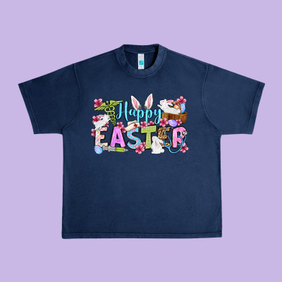 Happy Easter Nurse Urban Heavy Tee Designed By Oliviacreatesart