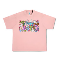 Salmon Happy Easter Nurse Urban Heavy Tee - OliviaCreatesArt