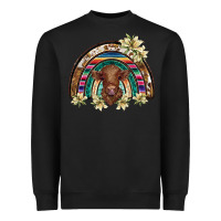Black scottish calf rainbow Heavyweight Sweatshirt - BarkalooDesign