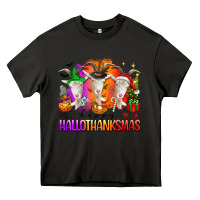 Asphalt happy hallothanksmas goats Heavy Core Tee - texasbilliewilder