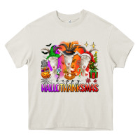 Happy Hallothanksmas Goats Heavy Core Tee | Teevron