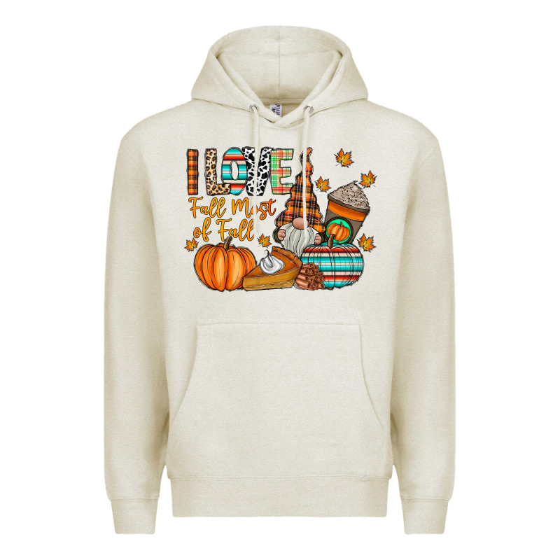 I Love Fall Most Of Fall Premium Hoodie by CowhideDigitalArt | Teevron