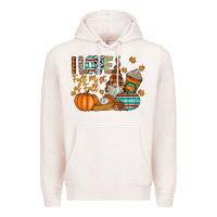 Pale Pink i love fall most of fall Premium Hoodie - CowhideDigitalArt