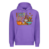 Purple i love fall most of fall Premium Hoodie - CowhideDigitalArt