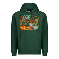 Sports Green i love fall most of fall Premium Hoodie - CowhideDigitalArt
