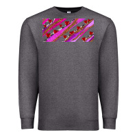 Charcoal Heather leopar and cowhide with heart candies Premium Sweatshirt - AdoDesignShop